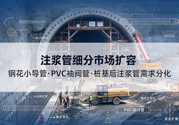 积石山注浆管细分市场扩容，隧道钢花小导管、PVC 袖阀管、桩基后注浆管需求分化